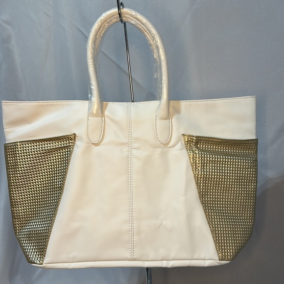 Jimmy Choo Women's Parfums White & Gold Tote - Picture 5 of 14